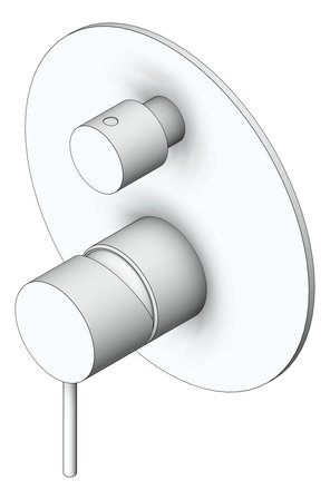 3D Shaded Image of MixerTap Diverter Nero Mecca