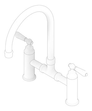 3D Documentation Image of Mixer Kitchen Nero YorkBridge