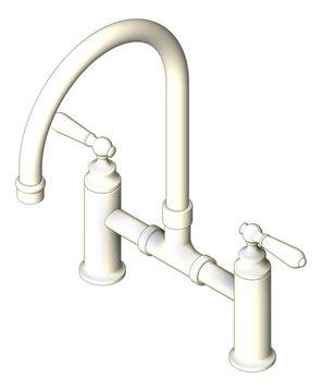 3D Shaded Image of Mixer Kitchen Nero YorkBridge