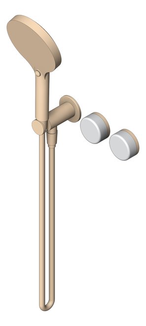 3D Shaded Image of TapSet Shower Nero Serenity Progressive Hand RoundHead