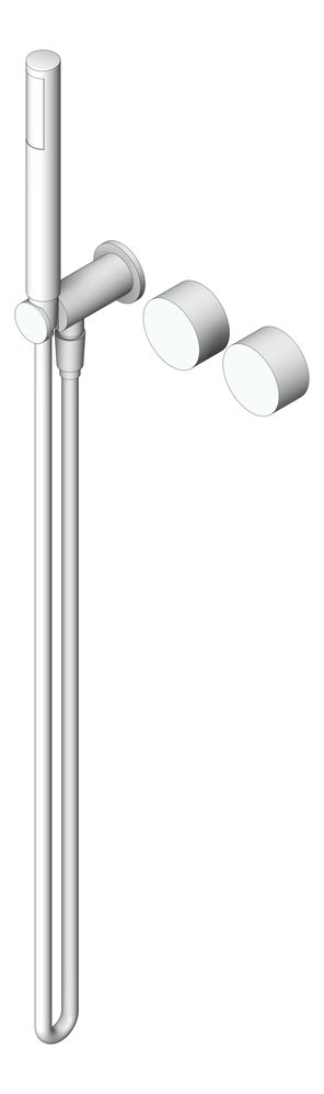 3D Shaded Image of TapSet Wall Nero KaraProgressive Shower BackPlate