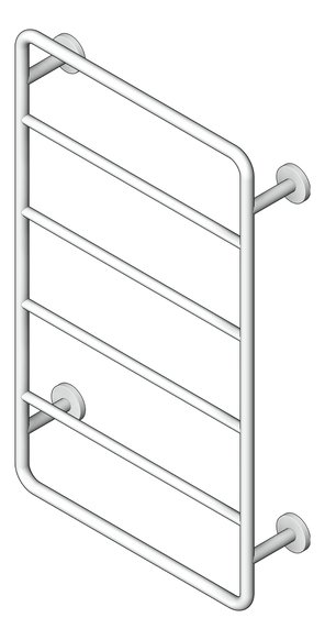 3D Shaded Image of TowelRail Ladder Phoenix VividSlimline