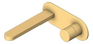 3D Shaded Image of MixerSet Wall Nero Pure Basin Bath BackPlate