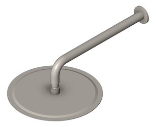 3D Shaded Image of Shower Wall Nero Zen RoundArm 300mmHead