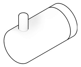 3D Documentation Image of RobeHook SurfaceMount Nero MeccaCare