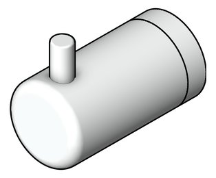 3D Shaded Image of RobeHook SurfaceMount Nero MeccaCare