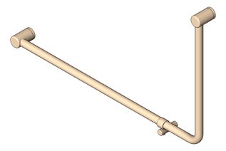 3D Shaded Image of GrabRail 90Deg Nero Ambulant BentTube 1000mm