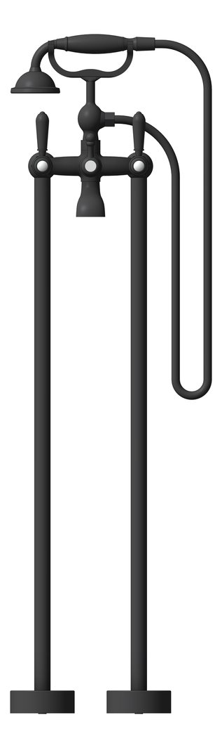 Front Image of Mixer Freestanding Nero York Bath ShowerHand