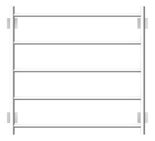 Front Image of TowelRail Ladder Phoenix Radii 750 SquarePlate