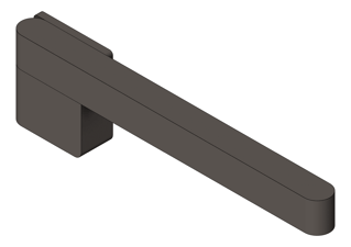 3D Shaded Image of Spout Wall Phoenix Swivel Square