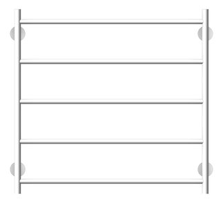Front Image of TowelRail Ladder Phoenix Radii 750 RoundPlate