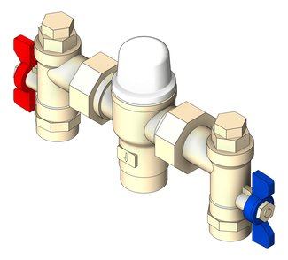 3D Shaded Image of MixerTap Wall Enware Aquablend TMV LeadFree