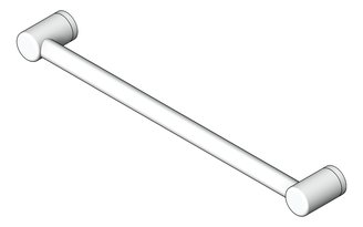 3D Shaded Image of GrabRail SurfaceMount Nero MeccaCare 32mm