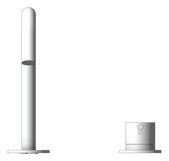 Front Image of MixerSet Basin Nero Mecca Edge