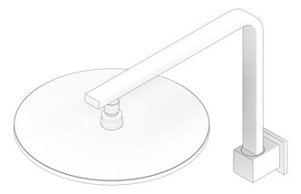 3D Documentation Image of Shower Wall Nero SviwelArm Square