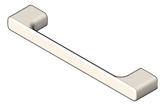 3D Shaded Image of TowelRail Hand Phoenix Nuage