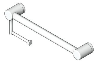 3D Shaded Image of GrabRail SurfaceMount Nero MeccaCare ToiletRollHolder