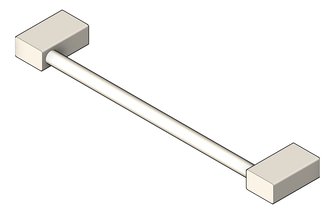3D Shaded Image of TowelRail Hand Phoenix LexiMKII