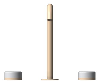 Front Image of TapSet Hob Nero Serenity EdgeSpout Bath Kitchen