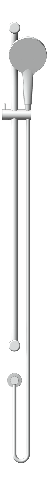 Front Image of Shower Rail Nero MeccaCare Adjustable 25mm