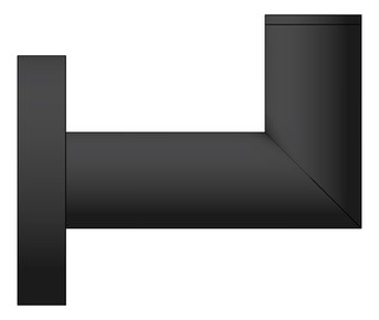 Left Image of RobeHook SurfaceMount Nero Dolce