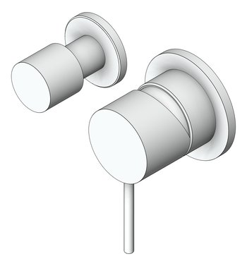 3D Shaded Image of MixerTap Diverter Nero Mecca Horizontal