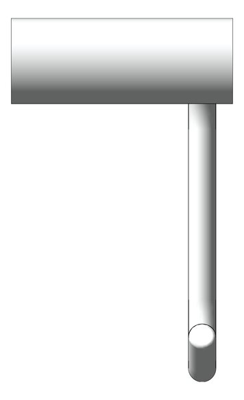 Left Image of TowelRail SurfaceMount Nero Mecca New Hand