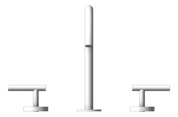 Front Image of TapSet BathKitchen Nero Mecca Arc Spout