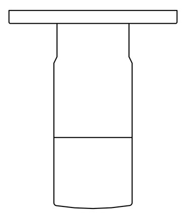 Plan Image of Tap Wall Nero CisternStop Mini