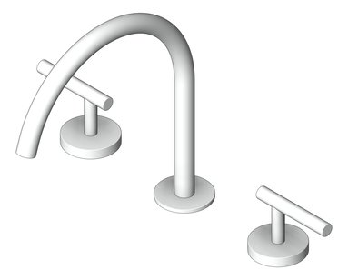 3D Shaded Image of TapSet BathKitchen Nero Mecca Arc Spout