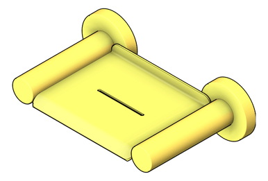 3D Shaded Image of SoapDish Wall Phoenix Radii RoundPlate
