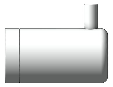 Left Image of RobeHook SurfaceMount Nero MeccaCare