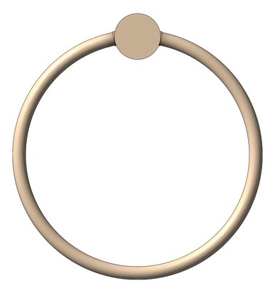 Front Image of TowelRing SurfaceMount Nero Opal