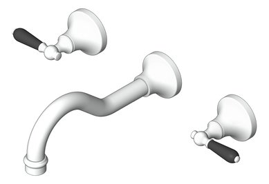 3D Shaded Image of MixerSet Basin Nero York Wall