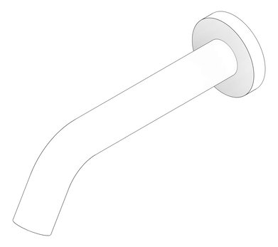 3D Documentation Image of Spout Wall Nero Mecca Sensor