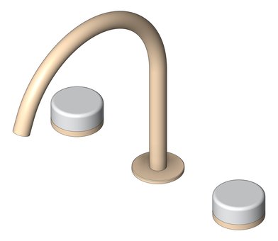 3D Shaded Image of TapSet Hob Nero Serenity ArcSpout Bath Kitchen