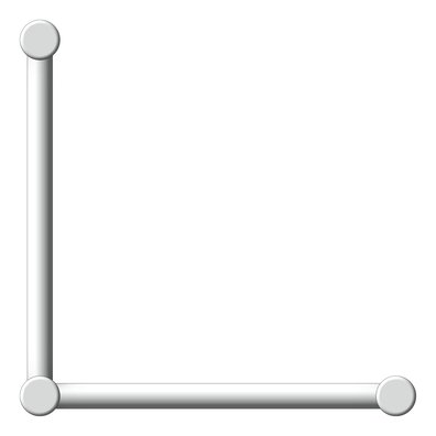 Front Image of GrabRail 90Deg Nero MeccaCare Ambulant