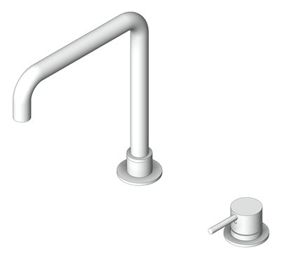 3D Shaded Image of MixerSet Basin Nero Mecca Swivel Square