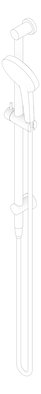 3D Documentation Image of Shower Rail Nero Mecca AirShowerII