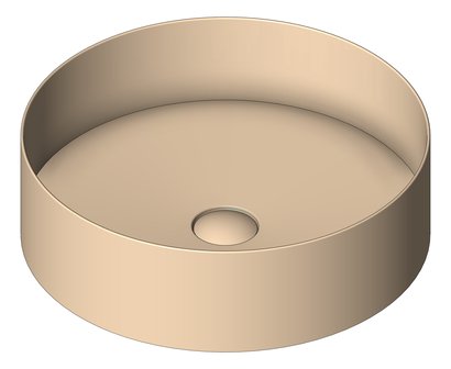 3D Shaded Image of Basin AboveCounter Nero StainlessSteel
