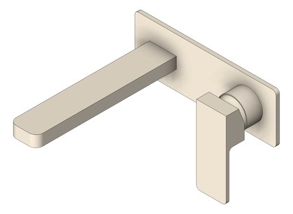 3D Shaded Image of MixerSet Wall Nero Celia Basin Bath