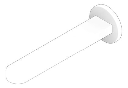 3D Documentation Image of Spout Bath Nero Pure Round