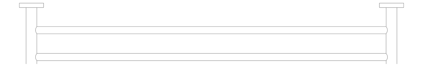 Plan Image of TowelRail Double Phoenix Radii 800 RoundPlate