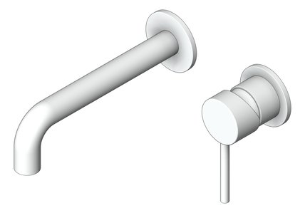 3D Shaded Image of MixerSet Wall Nero Dolce Basin Bath SeparatePlates