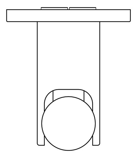 Plan Image of Shower Hand Nero Slim Bracket