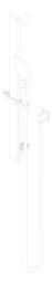 3D Documentation Image of Shower Rail Nero Celia New
