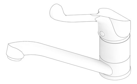 3D Documentation Image of Mixer Sink Nero ClassicCare