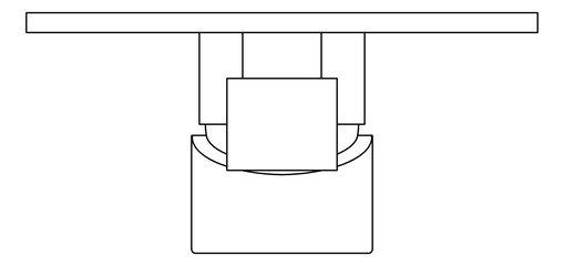 Plan Image of MixerTap Diverter Nero Dolce BackPlate