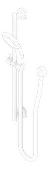 3D Documentation Image of Shower Wall Abey Rail 3FunctionShowerHead