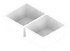 3D Documentation Image of Sink Kitchen Abey Builders DoubleBowl Overflow